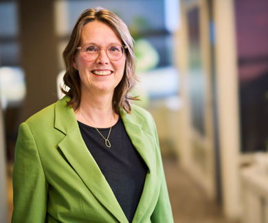 Women standing in an office