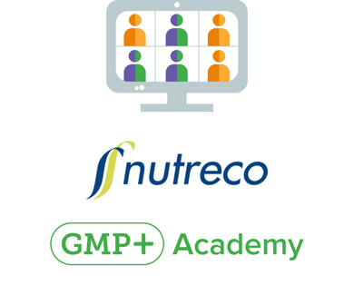 Screen with figures and logos